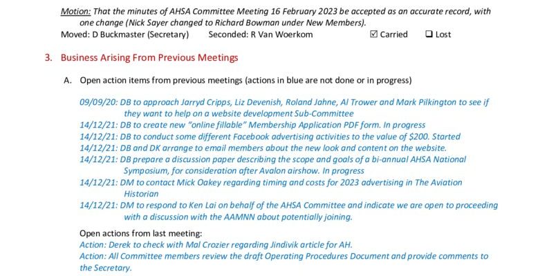 20230404 Minutes AHSA Committee 09 Mar 23.pdf – Aviation Historical ...
